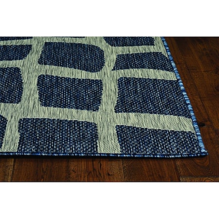 Palacedesigns 47 x 31 in. Blue or Grey Polypropylene Rug PA3683055